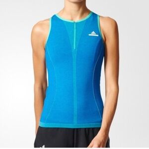 Adidas By Stella McCartney Knit Quarter Zip Tank